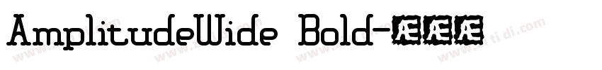 AmplitudeWide Bold字体转换